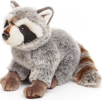 Uni Toys - Raccoon, sitting - 25 cm (length) - cuddly/plush toy - Guzzgoggs