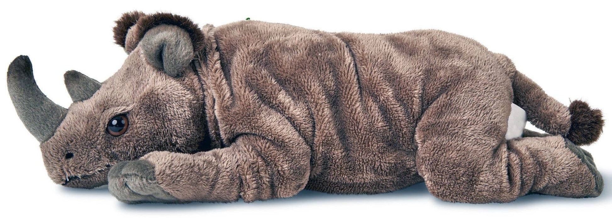 Uni Toys - Rhino Lying Down - 32 cm (length) - Soft Plush Toy - Guzzgoggs