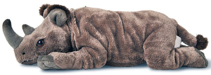 Uni Toys - Rhino Lying Down - 32 cm (length) - Soft Plush Toy - Guzzgoggs