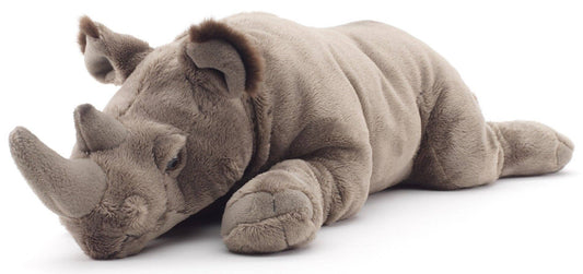 Uni Toys - Rhino Lying Down - 54 cm (Length) Plush - Guzzgoggs