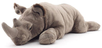 Uni Toys - Rhino Lying Down - 54 cm (Length) Plush - Guzzgoggs