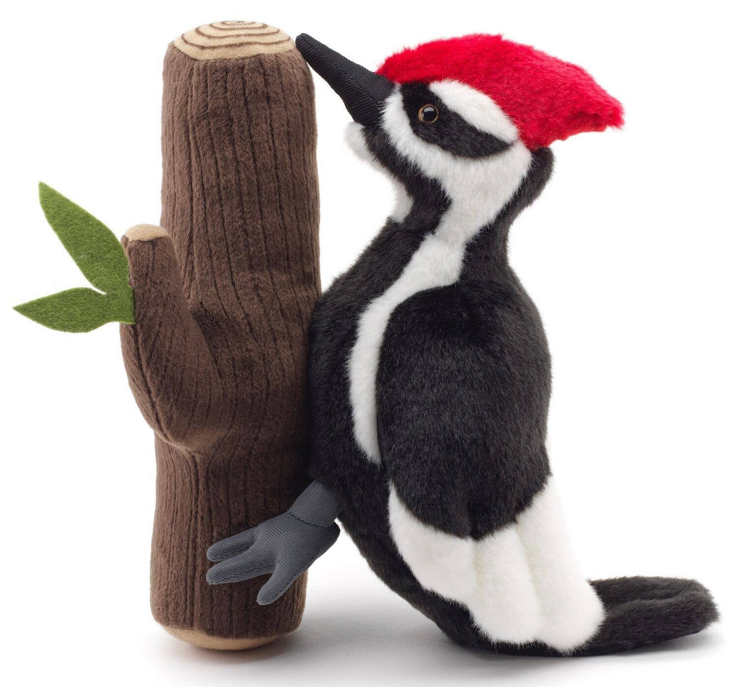 Uni Toys - Woodpecker on tree Trunk - 27 cm (height) Plush - Guzzgoggs