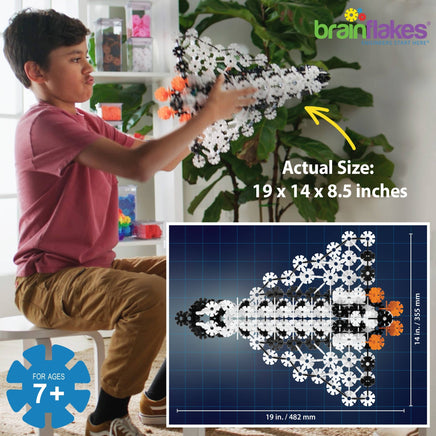 VIAHART Brain Flakes Space Shuttle Building Set & Instruction Book - Guzzgoggs