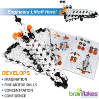 VIAHART Brain Flakes Space Shuttle Building Set & Instruction Book - Guzzgoggs