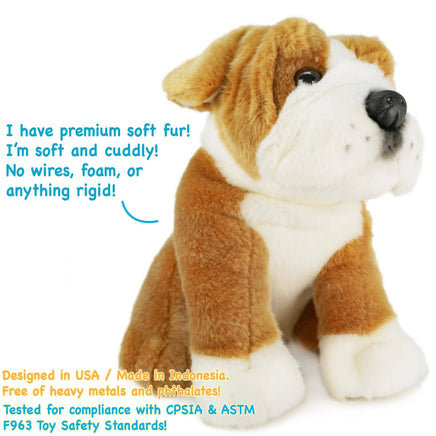 VIAHART Egan the English Bulldog 9 Inch Stuffed Animal Plush - Guzzgoggs