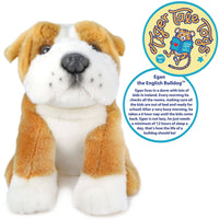 VIAHART Egan the English Bulldog 9 Inch Stuffed Animal Plush - Guzzgoggs