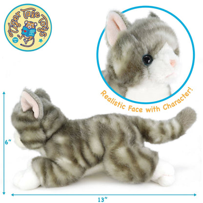 VIAHART Gavin the Grey Tabby Cat 13 Inch Stuffed Animal Plush - Guzzgoggs
