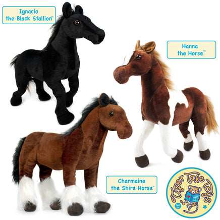 VIAHART Ignacio The Black Stallion 18 Inch Stuffed Animal Plush - Guzzgoggs