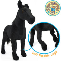 VIAHART Ignacio The Black Stallion 18 Inch Stuffed Animal Plush - Guzzgoggs