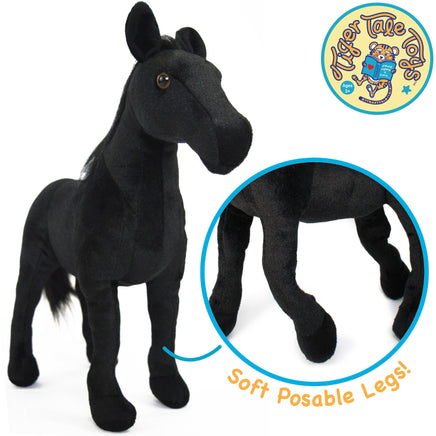 VIAHART Ignacio The Black Stallion 18 Inch Stuffed Animal Plush - Guzzgoggs