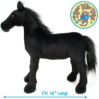 VIAHART Ignacio The Black Stallion 18 Inch Stuffed Animal Plush - Guzzgoggs