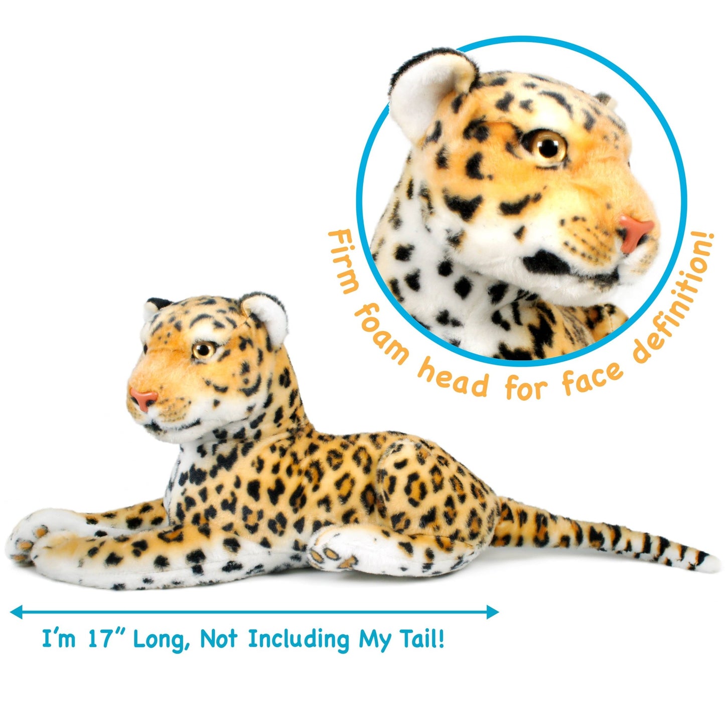 VIAHART Leah The Leopard 20 Inch Stuffed Animal Plush - Guzzgoggs