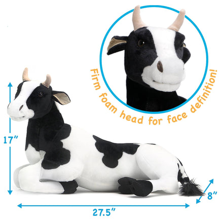 VIAHART Milhouse The Cow 27 Inch Stuffed Animal Plush - Guzzgoggs