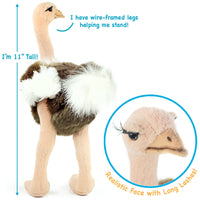 VIAHART Ola The Ostrich 12 Inch Stuffed Animal Plush - Guzzgoggs