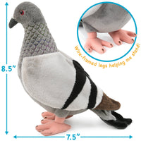 VIAHART Pepper The Pigeon 8.5 Inch Stuffed Animal Plush Bird - Guzzgoggs