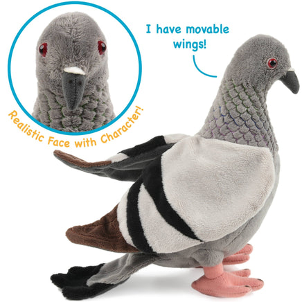 VIAHART Pepper The Pigeon 8.5 Inch Stuffed Animal Plush Bird - Guzzgoggs