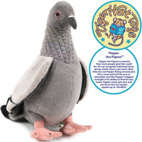 VIAHART Pepper The Pigeon 8.5 Inch Stuffed Animal Plush Bird - Guzzgoggs