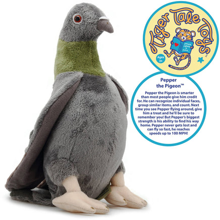 VIAHART Pepper The Pigeon 9 Inch - Guzzgoggs