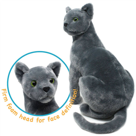 VIAHART Rae The Russian Blue Cat 13 Inch Stuffed Animal Plush - Guzzgoggs
