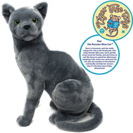 VIAHART Rae The Russian Blue Cat 13 Inch Stuffed Animal Plush - Guzzgoggs