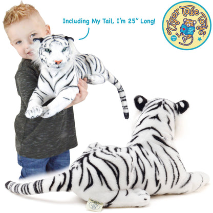 VIAHART Saphed The White Tiger 17 Inch Stuffed Animal Plush - Guzzgoggs