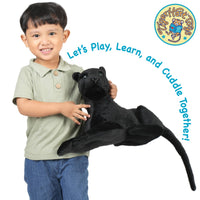 VIAHART Sid The Panther - Squeeze Me! 17 Inch Stuffed Animal Plush - Guzzgoggs