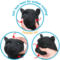 VIAHART Sid The Panther - Squeeze Me! 17 Inch Stuffed Animal Plush - Guzzgoggs
