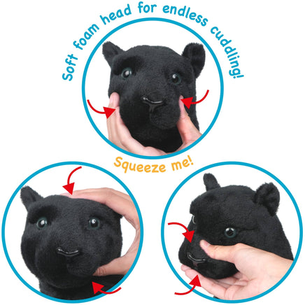 VIAHART Sid The Panther - Squeeze Me! 17 Inch Stuffed Animal Plush - Guzzgoggs