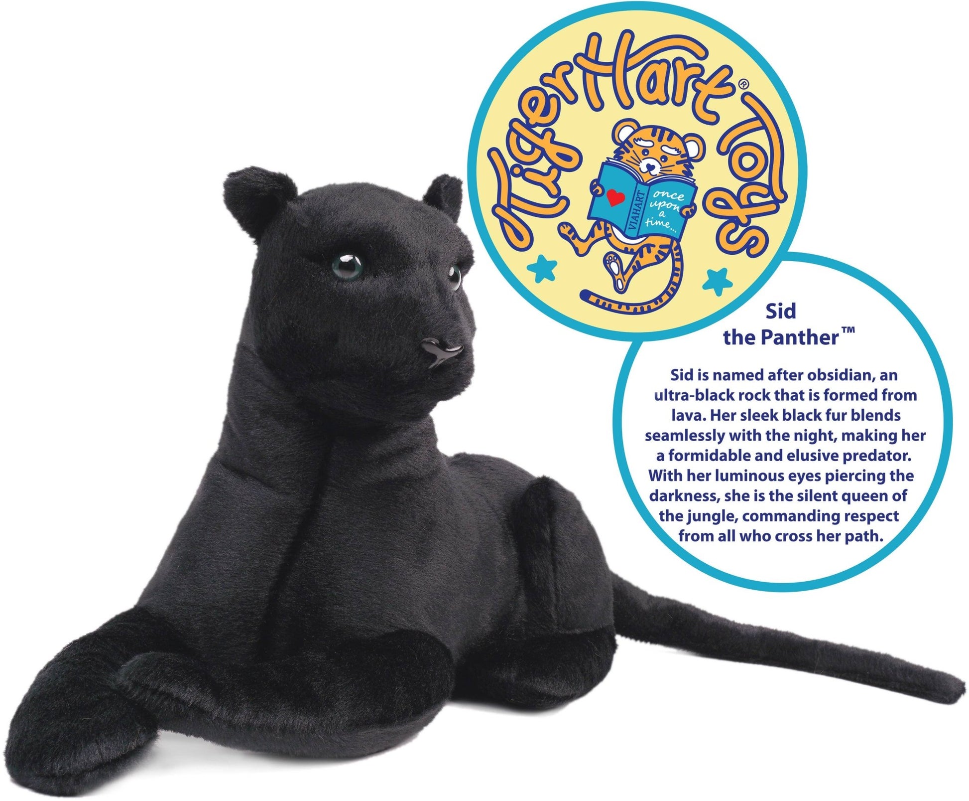 VIAHART Sid The Panther - Squeeze Me! 17 Inch Stuffed Animal Plush - Guzzgoggs