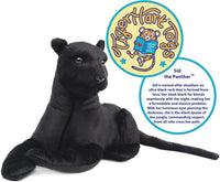 VIAHART Sid The Panther - Squeeze Me! 17 Inch Stuffed Animal Plush - Guzzgoggs