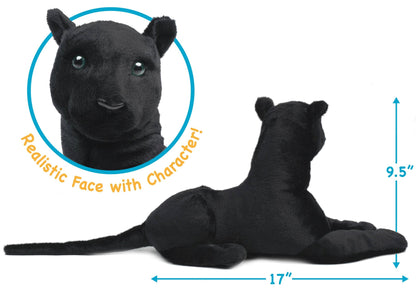 VIAHART Sid The Panther - Squeeze Me! 17 Inch Stuffed Animal Plush - Guzzgoggs