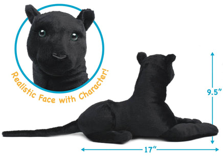 VIAHART Sid The Panther - Squeeze Me! 17 Inch Stuffed Animal Plush - Guzzgoggs