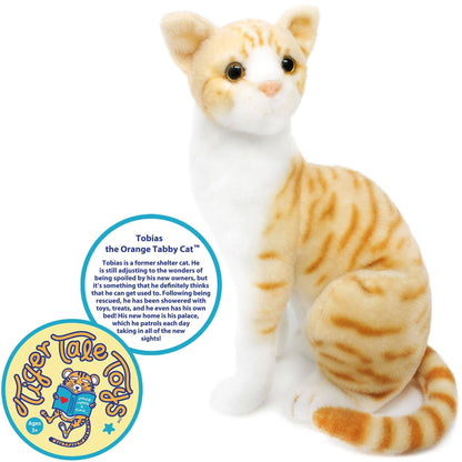 VIAHART Tobias The Orange Tabby Cat 13 Inch Stuffed Animal Plush - Guzzgoggs