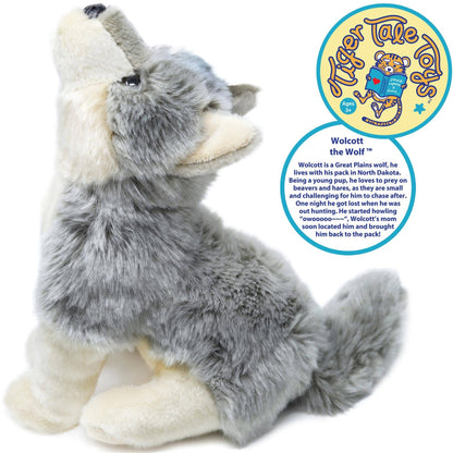 VIAHART Wolcott the Wolf 11 Inch Stuffed Animal Plush - Guzzgoggs