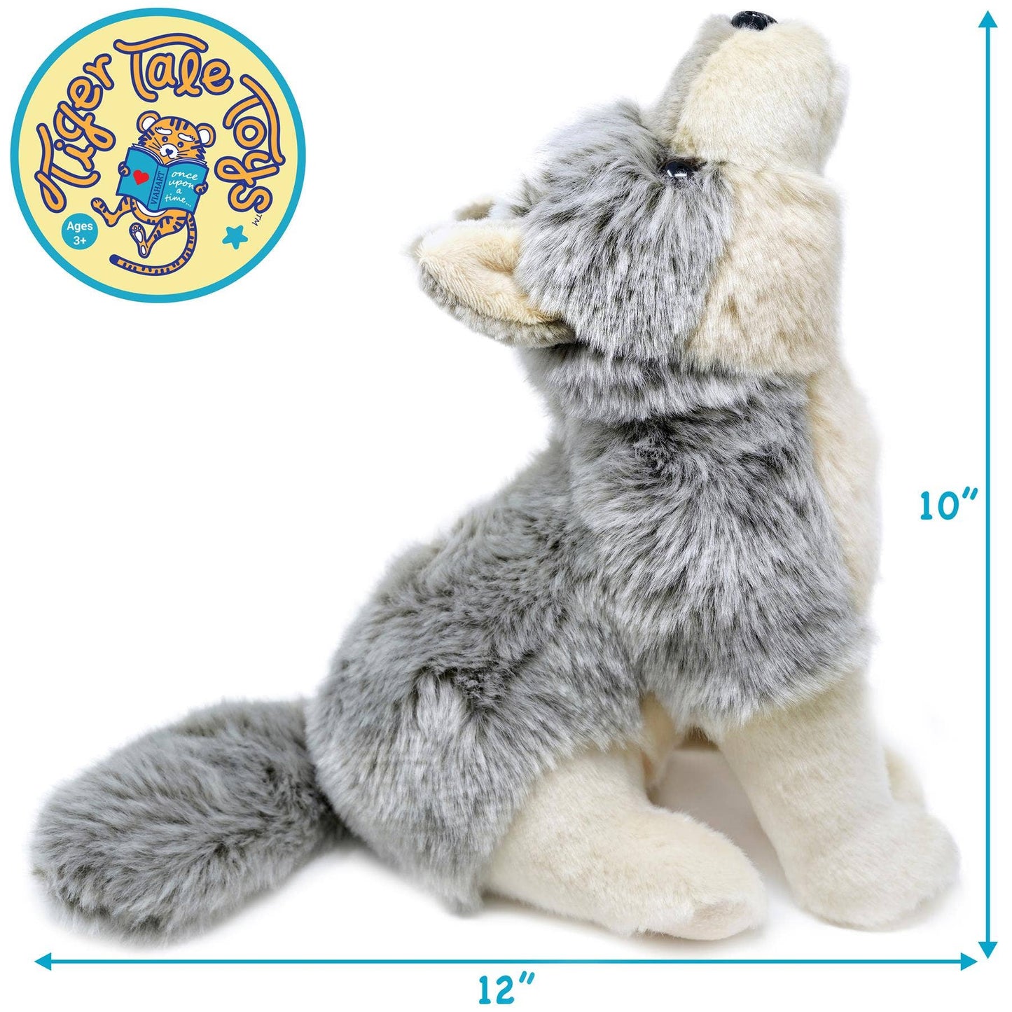 VIAHART Wolcott the Wolf 11 Inch Stuffed Animal Plush - Guzzgoggs