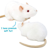 VIAHART Wylie the White Rat 7 Inch - Guzzgoggs