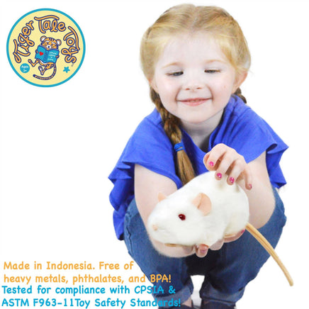 VIAHART Wylie the White Rat 7 Inch - Guzzgoggs