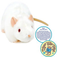 VIAHART Wylie the White Rat 7 Inch - Guzzgoggs