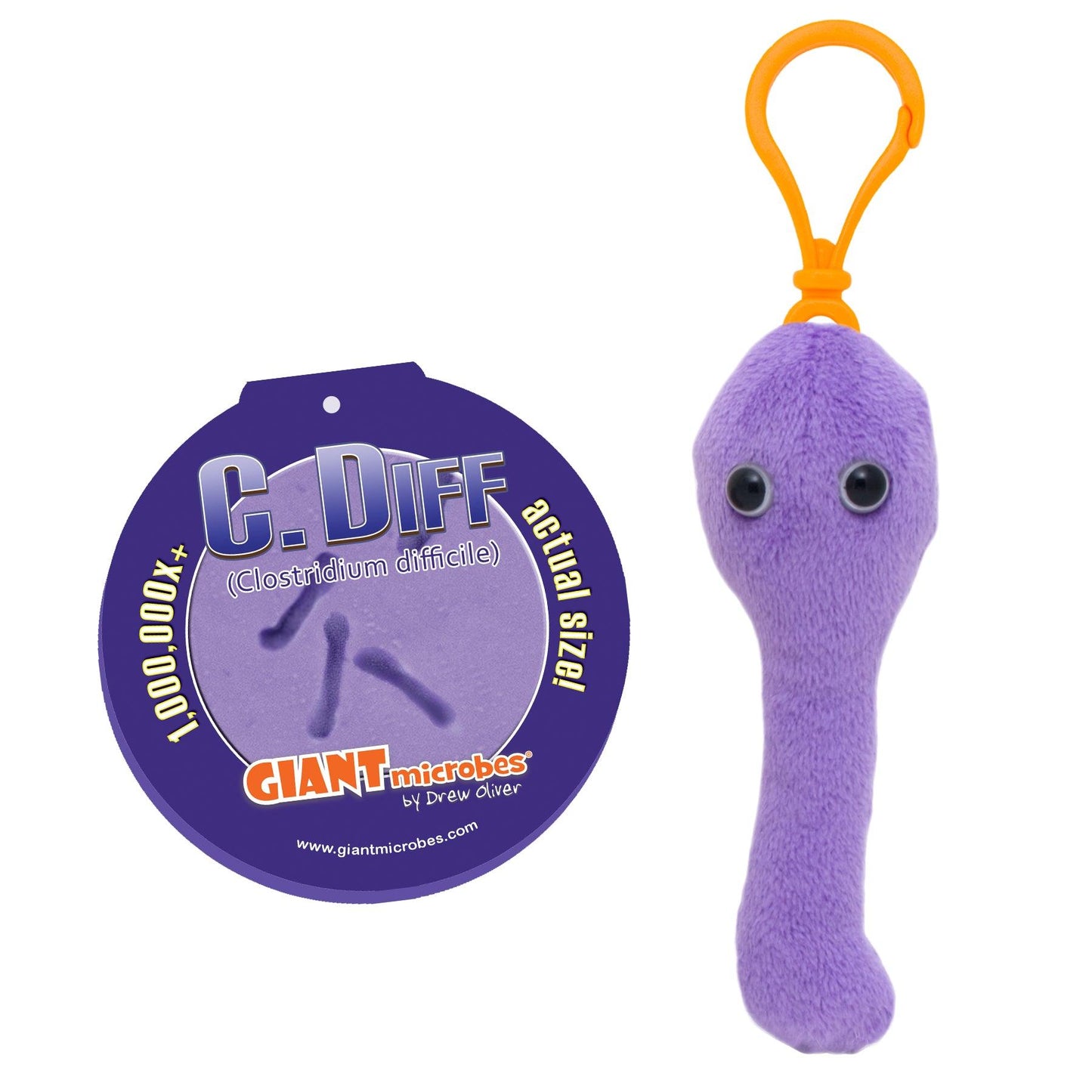 Giant Microbes C. Diff Keyring - Guzzgoggs