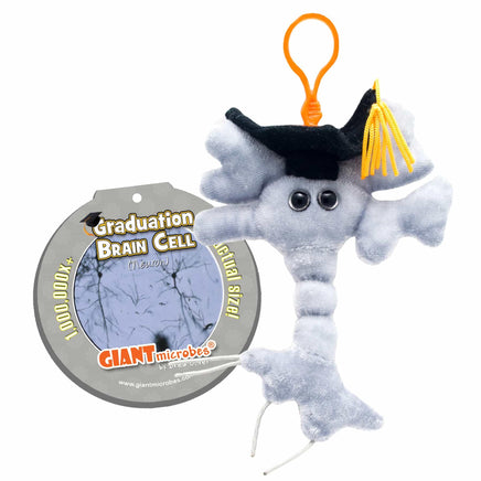 Giant Microbes Graduation Brain Cell Key Chain - Guzzgoggs