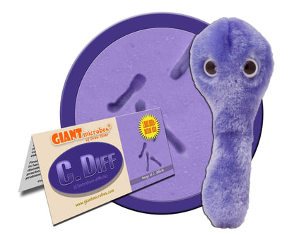 Giant Microbes Original C. Diff Clostridium Difficile Plush Educational Toy - Guzzgoggs