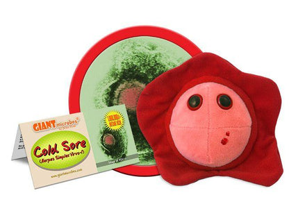 Giant Microbes Original Cold Sore (Herpes Simplex Virus - 1) Plush Educational Toy - Guzzgoggs