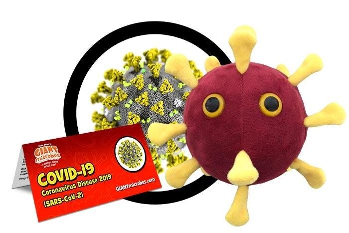 Giant Microbes Original Corona Coronavirus COVID - 19 Covid Soft Toy - Guzzgoggs