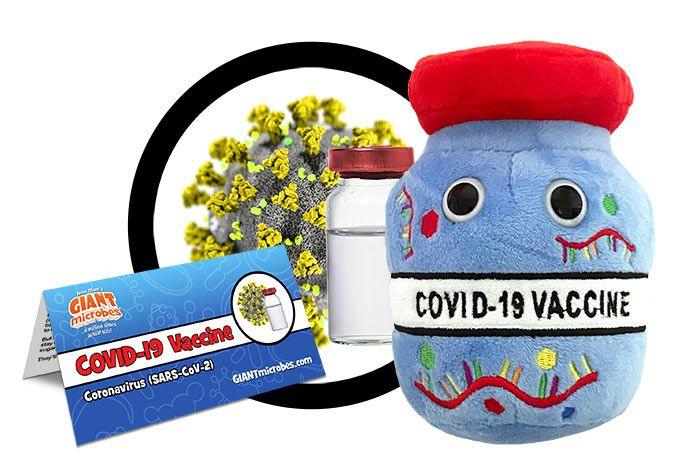 Giant Microbes Original COVID - 19 Vaccine Plush Educational Toy - Guzzgoggs