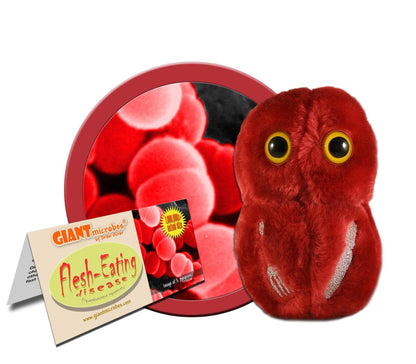 Giant Microbes Original Flesh Eating Streptococcus Pyogenes Plush Educational Toy - Guzzgoggs