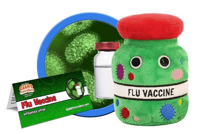 Giant Microbes Original Flu Vaccine Plush Educational Toy - Guzzgoggs