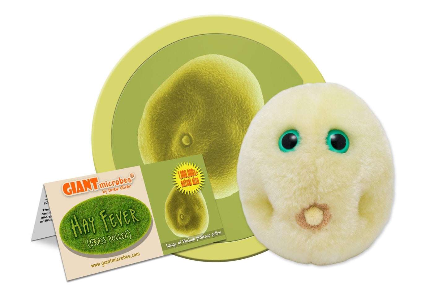 Giant Microbes Original Hay Fever (Pollen) Plush Educational Toy - Guzzgoggs